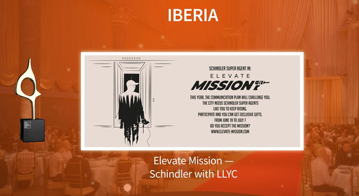 LLYC consigue un premio en los EMEA SABRE Awards 2020 por el proyecto “Elevate Mission” para Schindler