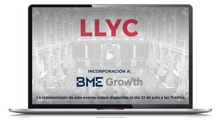 Sigue en directo el debut de LLYC en BME Growth