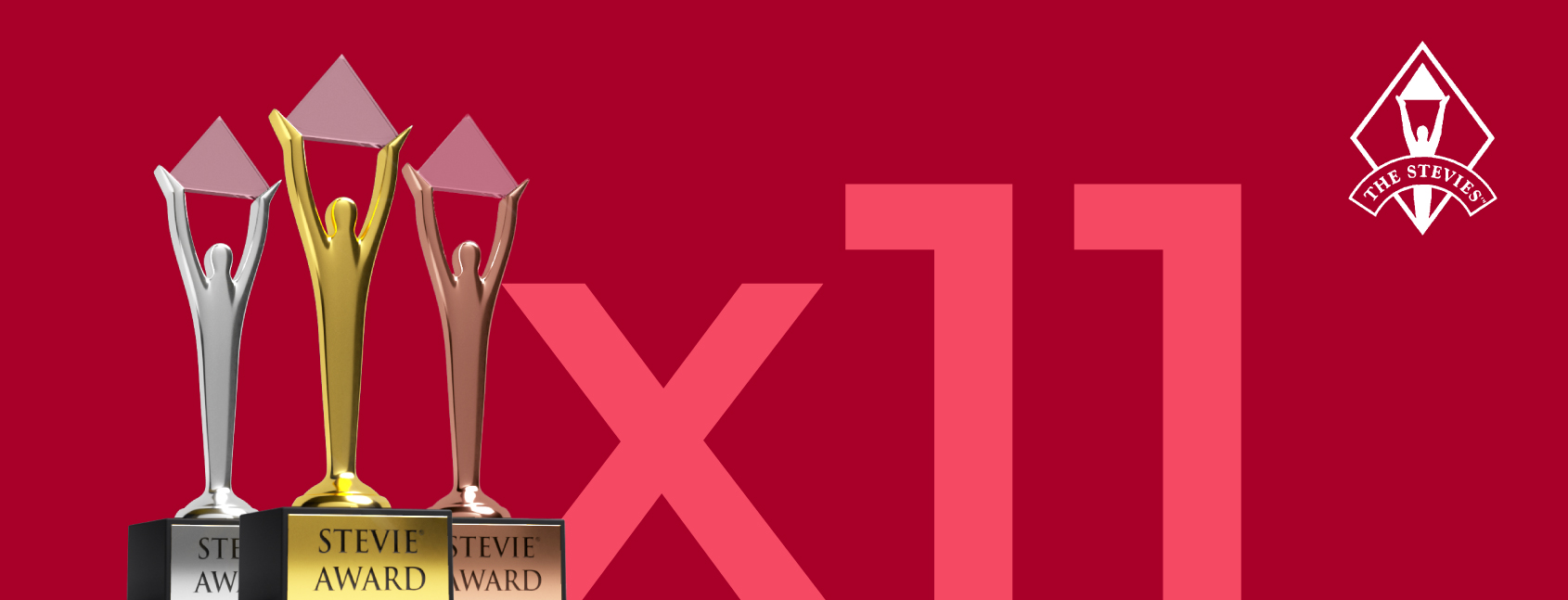 We Won 11 Trophies at the Stevie Awards